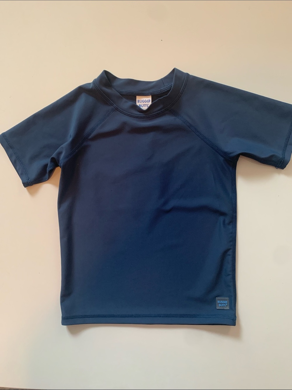 Rugged Butts Kids' Short Sleeve Rashguard - Navy Size 4T